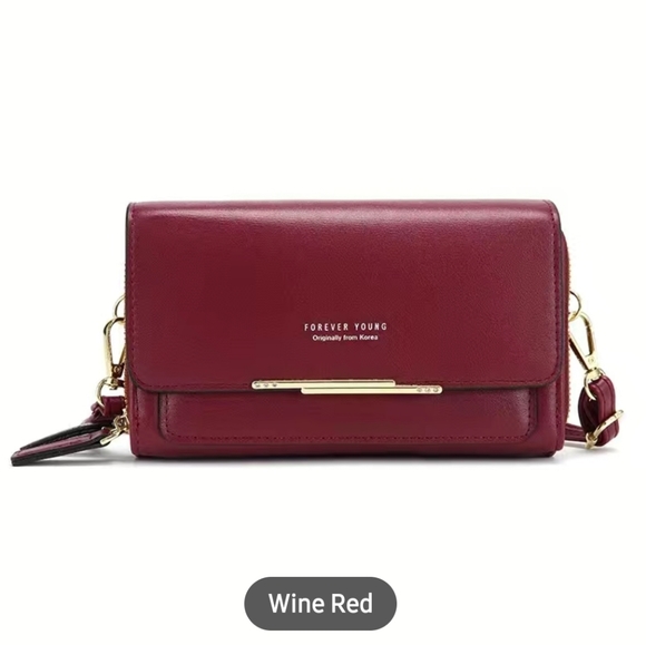 Vine Red Wallet Purse. Pre-loved In Excellent Condition - Picture 1 of 10